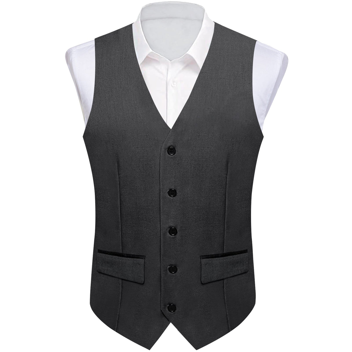 Dark Gray Suit Vest Sophisticated Gentlemen