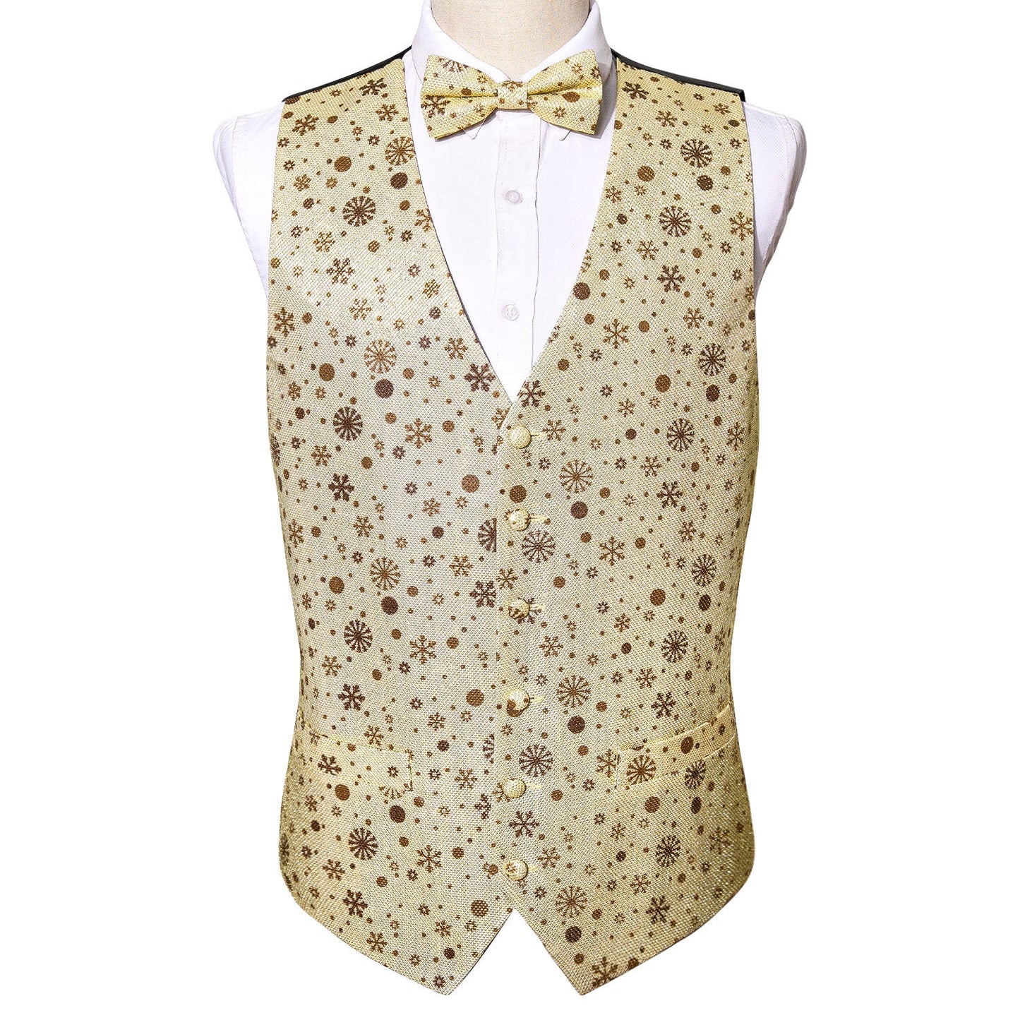 Champagne and Brown Vest Set vest set M - Sophisticated Gentlemen
