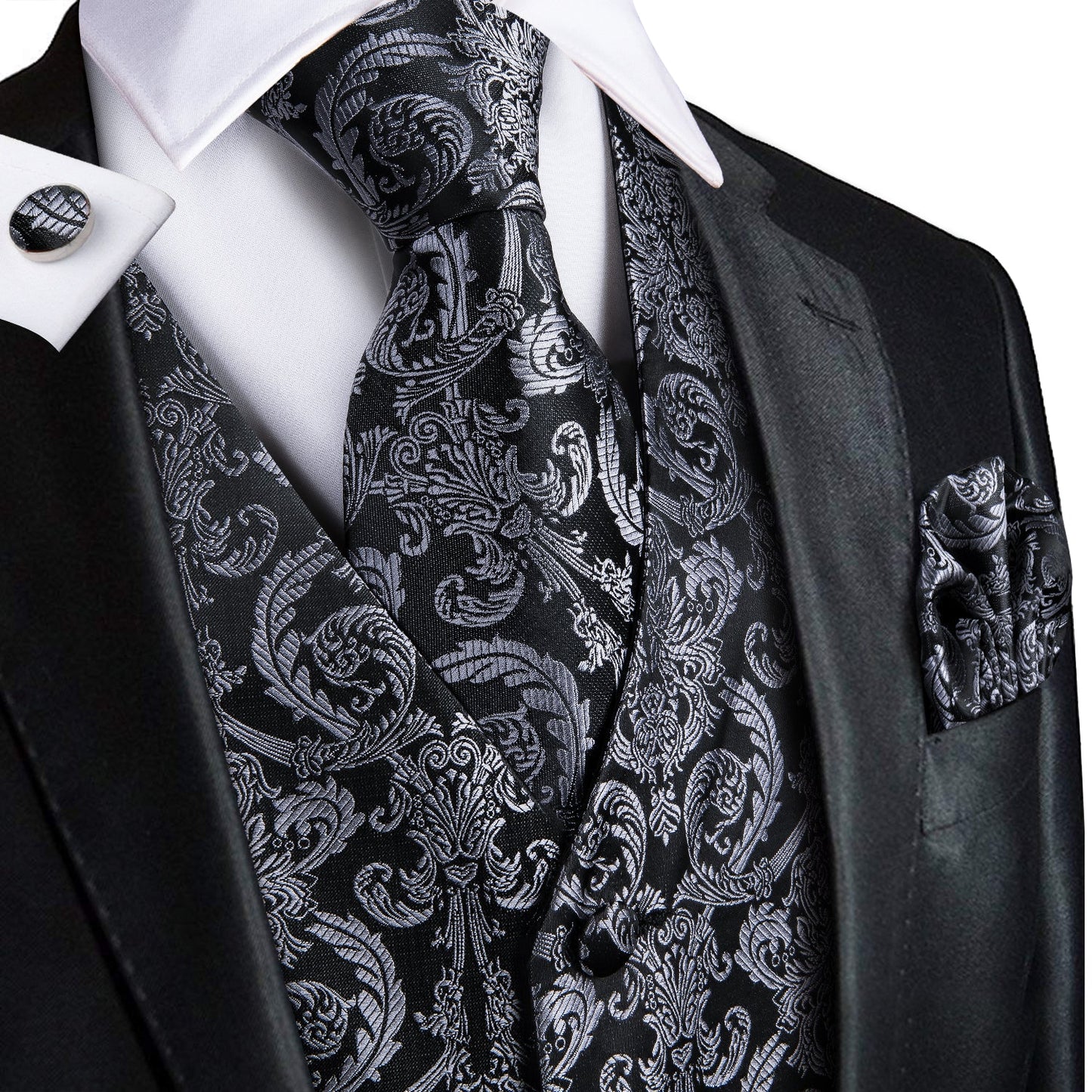 Floral Influence Vest Set vest set S (Chest 40") - Sophisticated Gentlemen