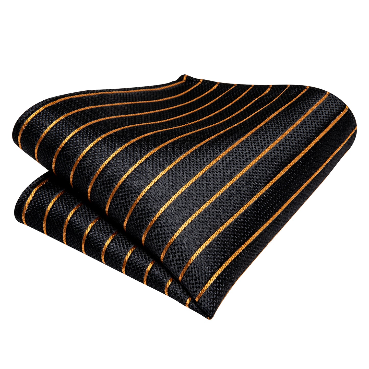 Luxury Gold and Black Striped Bow Tie Set bow ties - Sophisticated Gentlemen