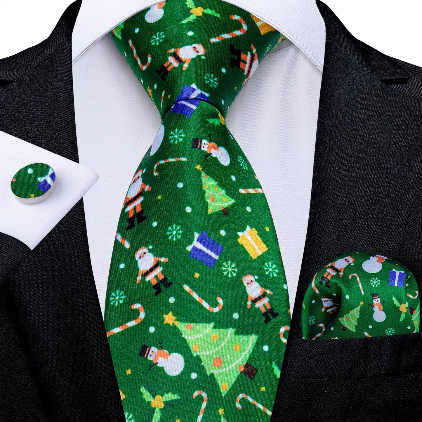 Christmas Tie Set In Green tie sets - Sophisticated Gentlemen