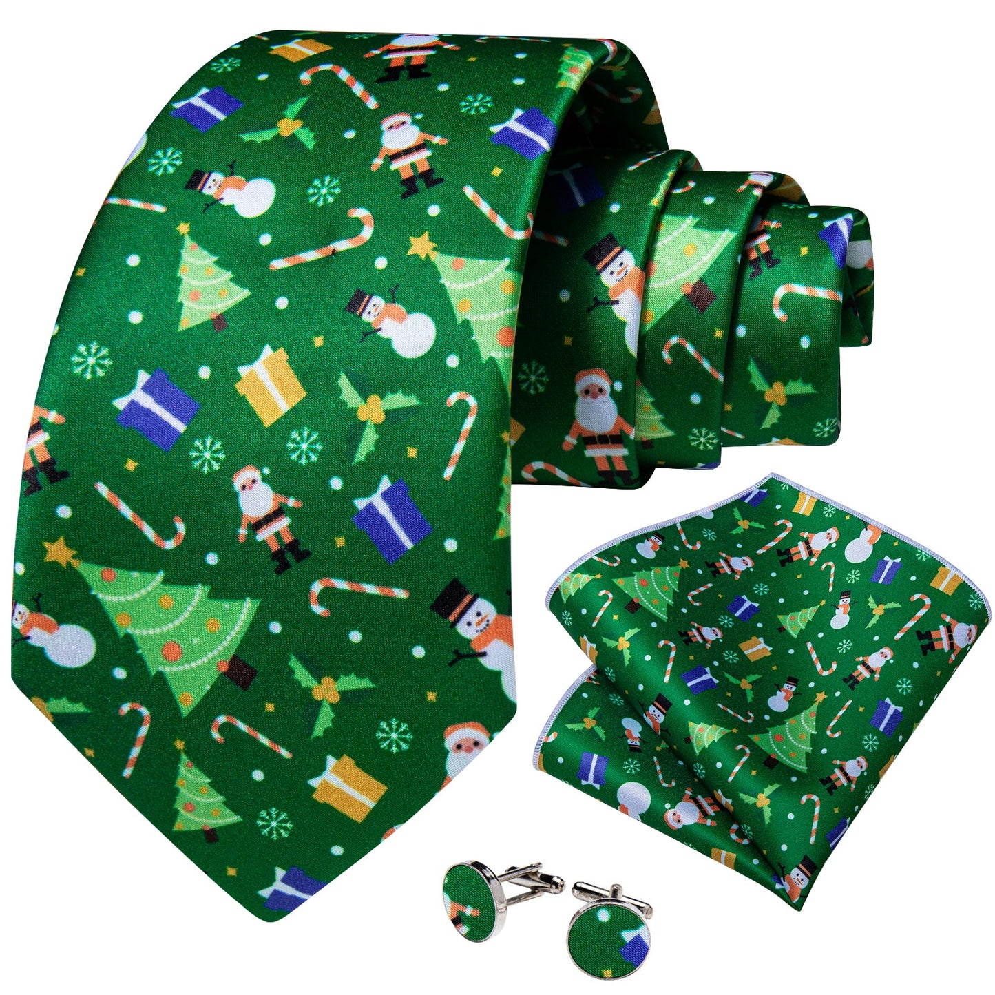Christmas Tie Set In Green tie sets - Sophisticated Gentlemen