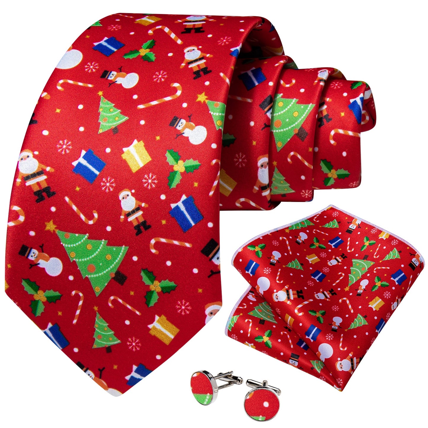 Christmas Tie Set In Red tie sets - Sophisticated Gentlemen