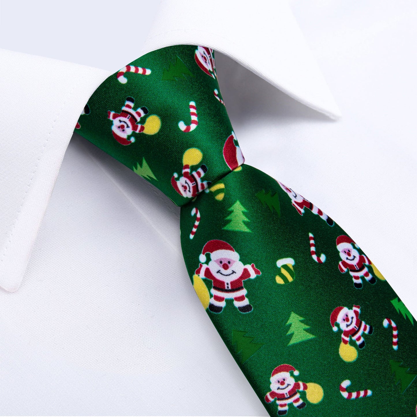 Santa Tie Set In Green tie sets - Sophisticated Gentlemen