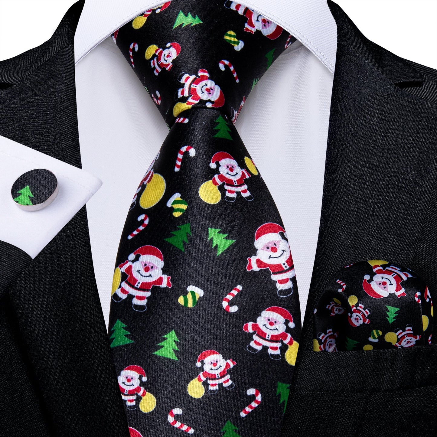 Black Christmas Decorations Tie Set tie sets - Sophisticated Gentlemen