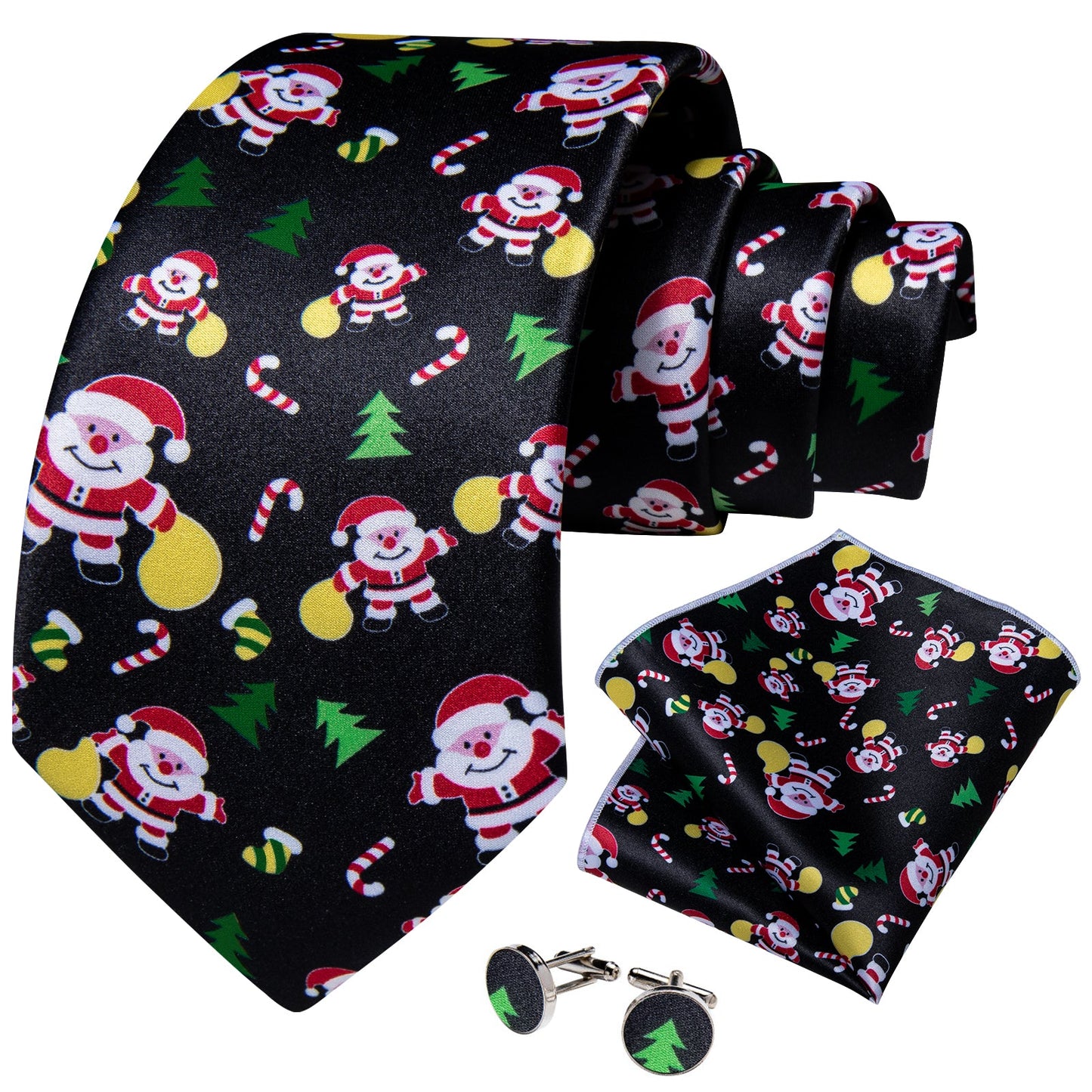 Black Christmas Decorations Tie Set tie sets - Sophisticated Gentlemen