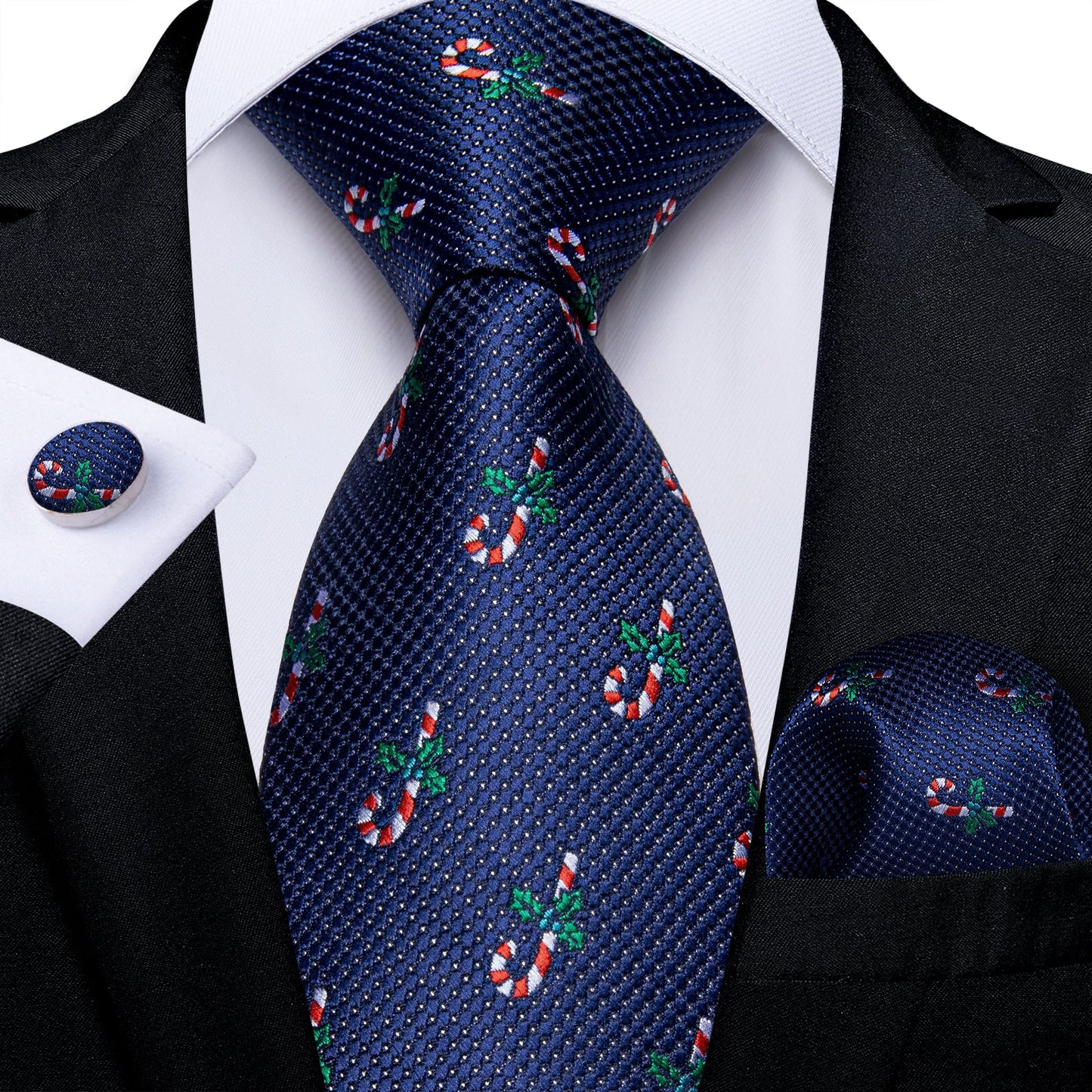 Christmas Candy Cane Tie Set tie sets - Sophisticated Gentlemen