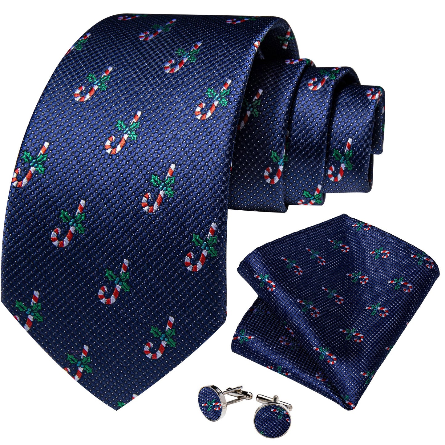 Christmas Candy Cane Tie Set tie sets - Sophisticated Gentlemen