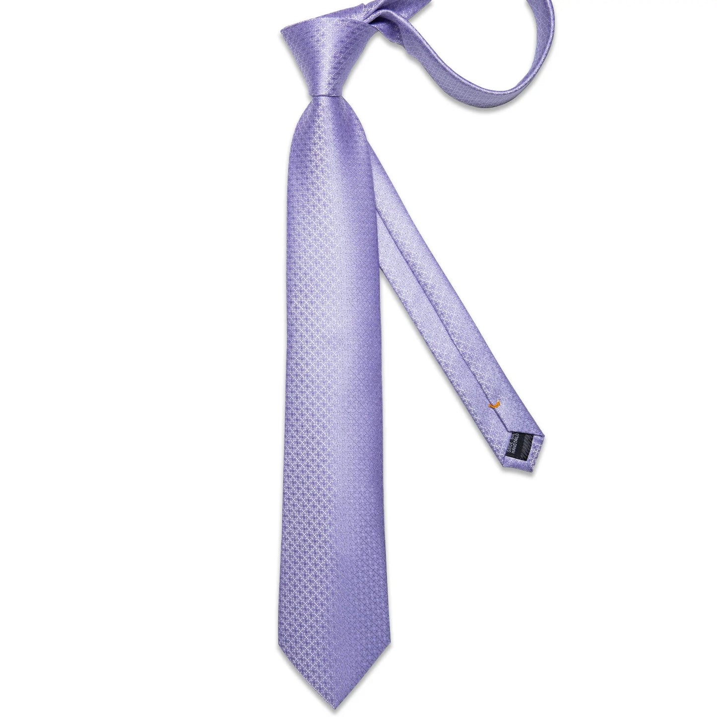 Lavender Plaid Tie, Pocket Square and Cufflinks tie sets - Sophisticated Gentlemen