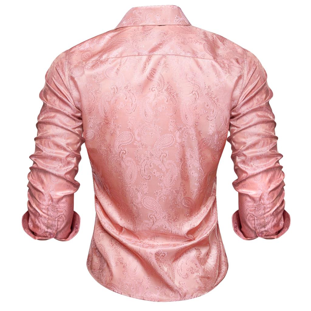 Baby Pink Paisley Dress Shirt shirt - Sophisticated Gentlemen