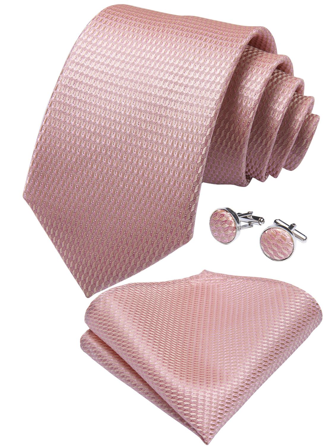 Peach Tie, Pocket Square and Cufflinks tie sets - Sophisticated Gentlemen