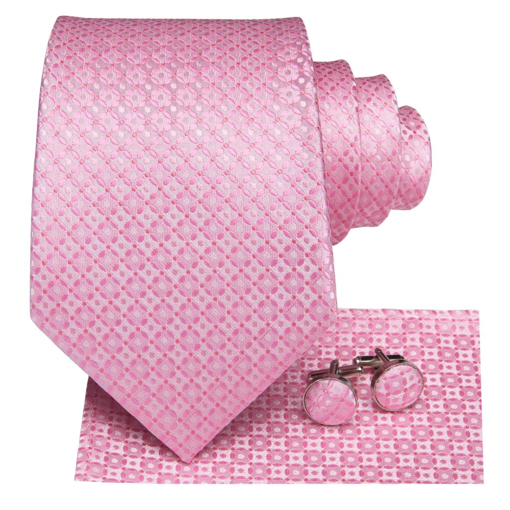 Pink Beauty Tie, Pocket Square and Cufflinks tie sets - Sophisticated Gentlemen