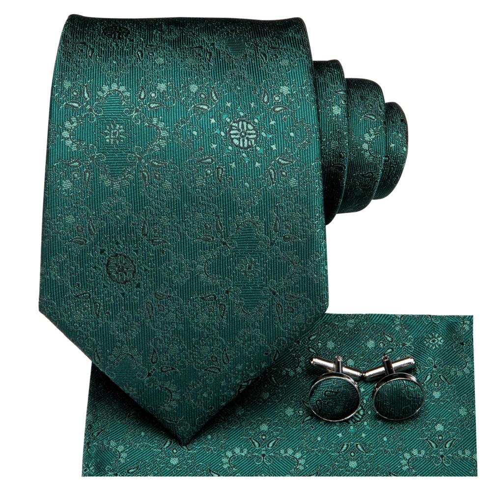 Green Universe Tie, Pocket Square and Cufflinks tie sets - Sophisticated Gentlemen