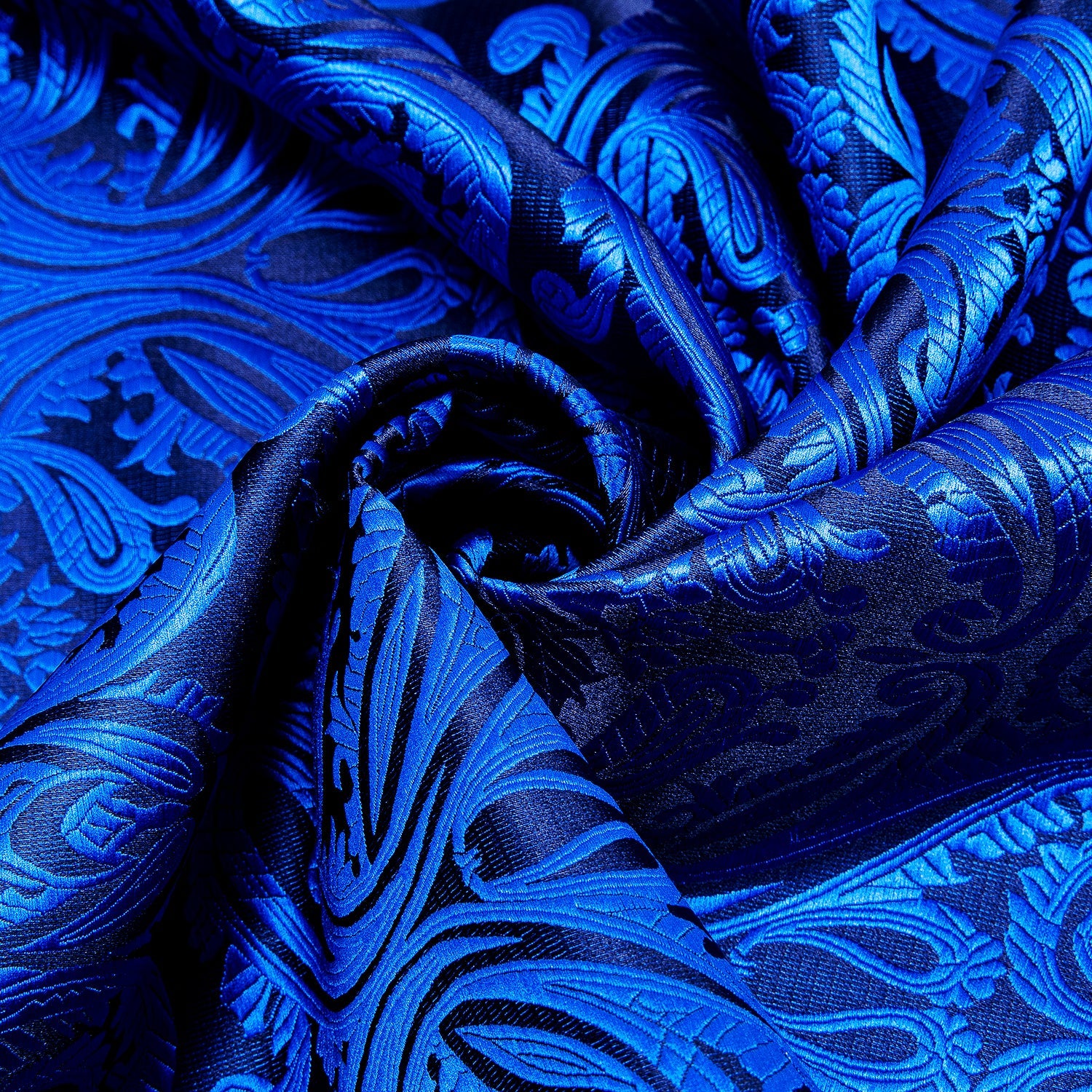 Royal Blue Paisley Silk Scarf Scarf    - Sophisticated Gentlemen