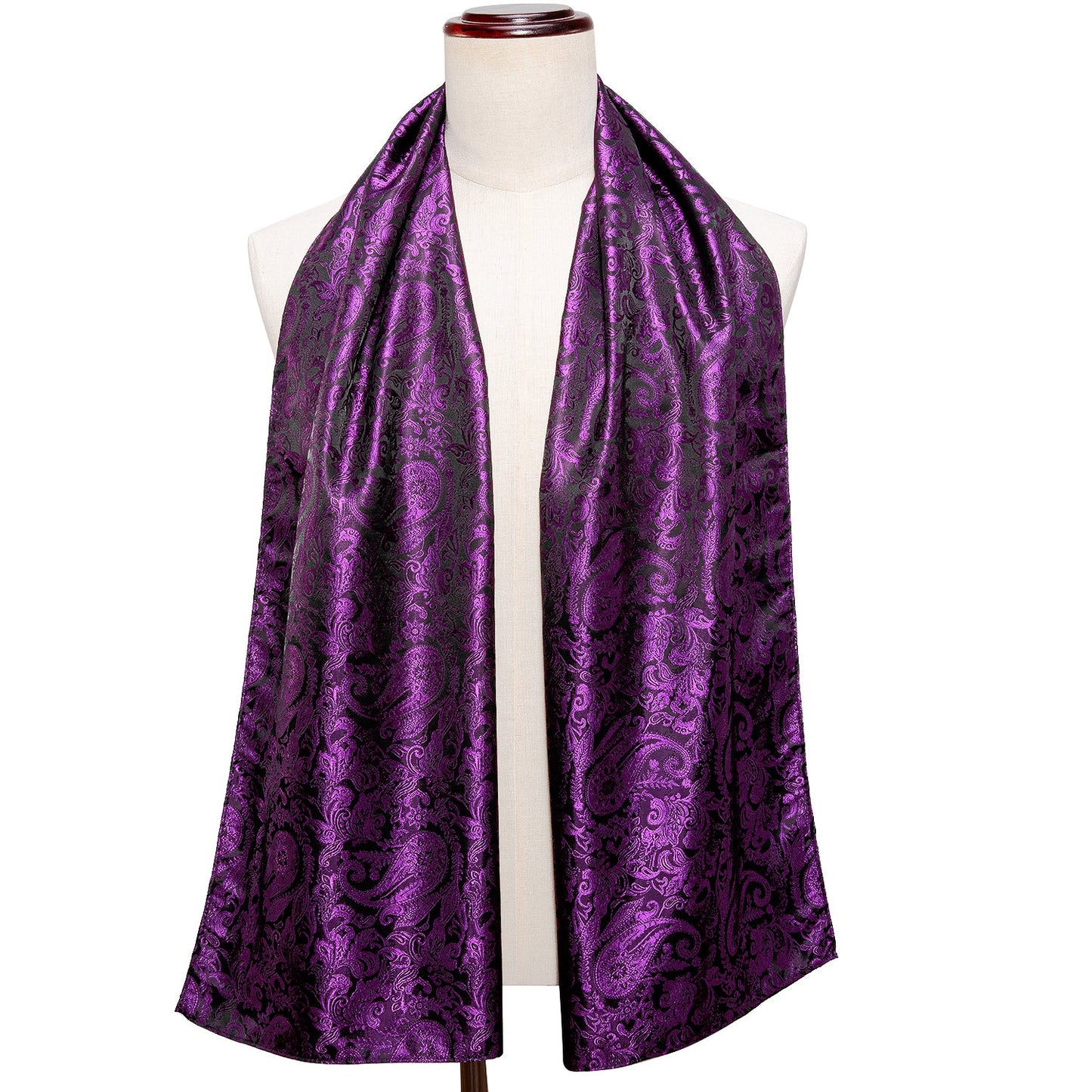 Purple Paisley Silk Scarf Scarf - Sophisticated Gentlemen