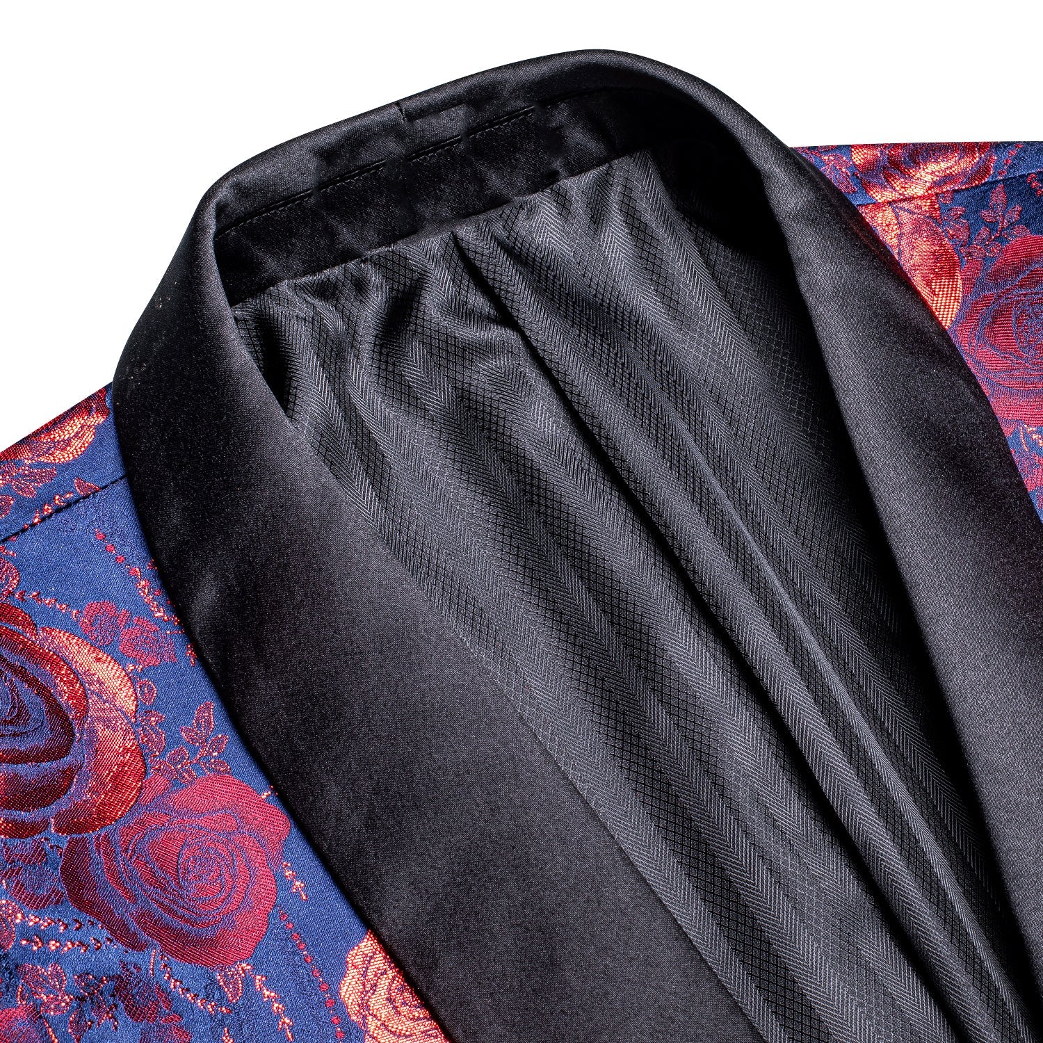 Blue and Red Floral Tuxedo Jacket tuxedo    - Sophisticated Gentlemen