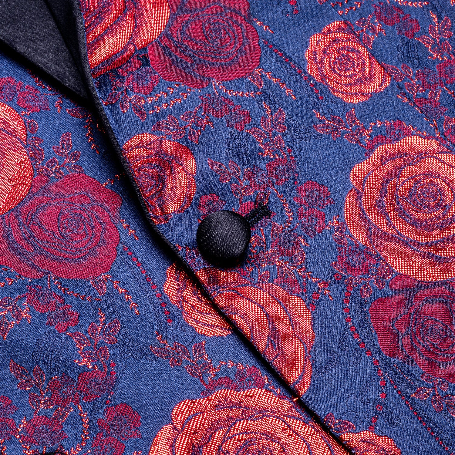 Blue and Red Floral Tuxedo Jacket tuxedo    - Sophisticated Gentlemen