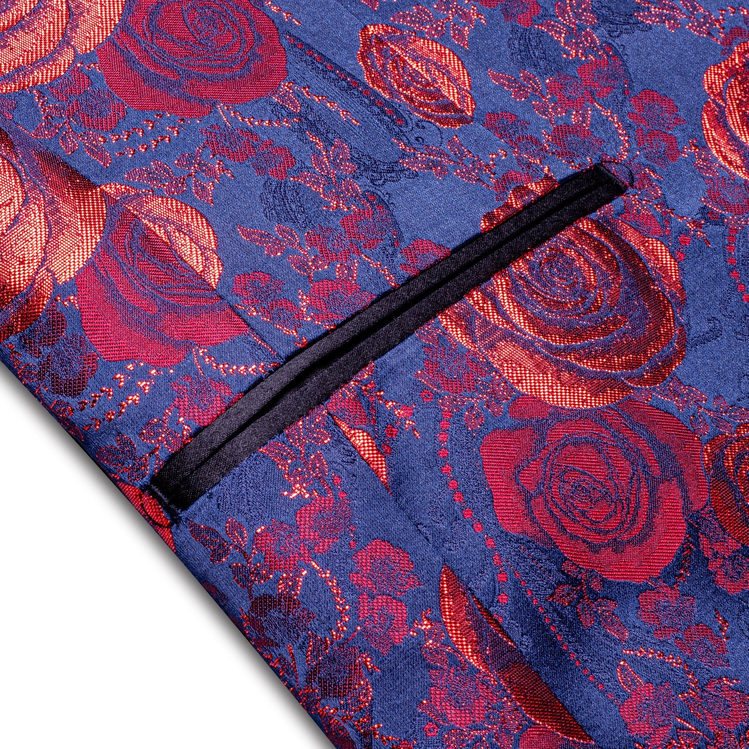 Blue and Red Floral Tuxedo Jacket tuxedo    - Sophisticated Gentlemen