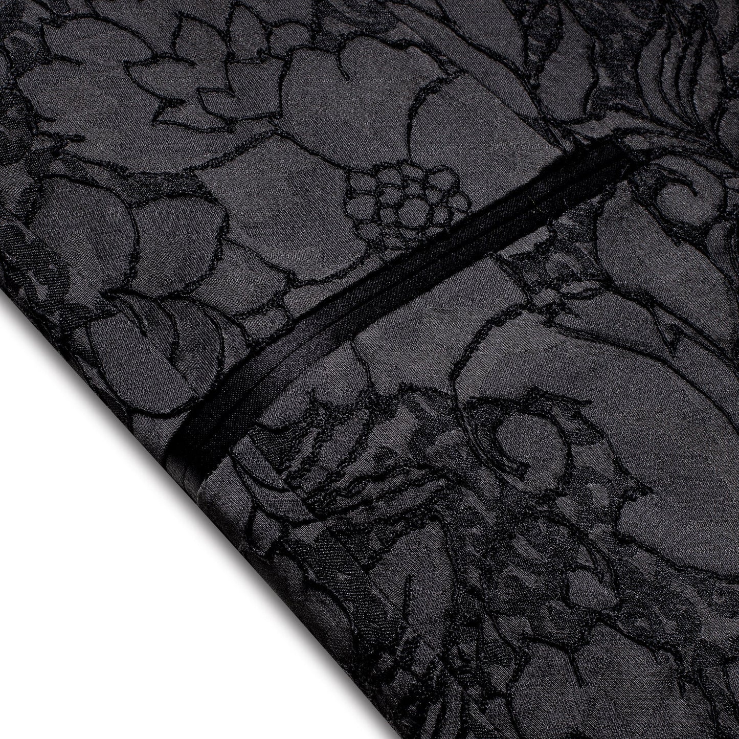 Black Embroidered Floral Tuxedo Jacket tuxedo - Sophisticated Gentlemen