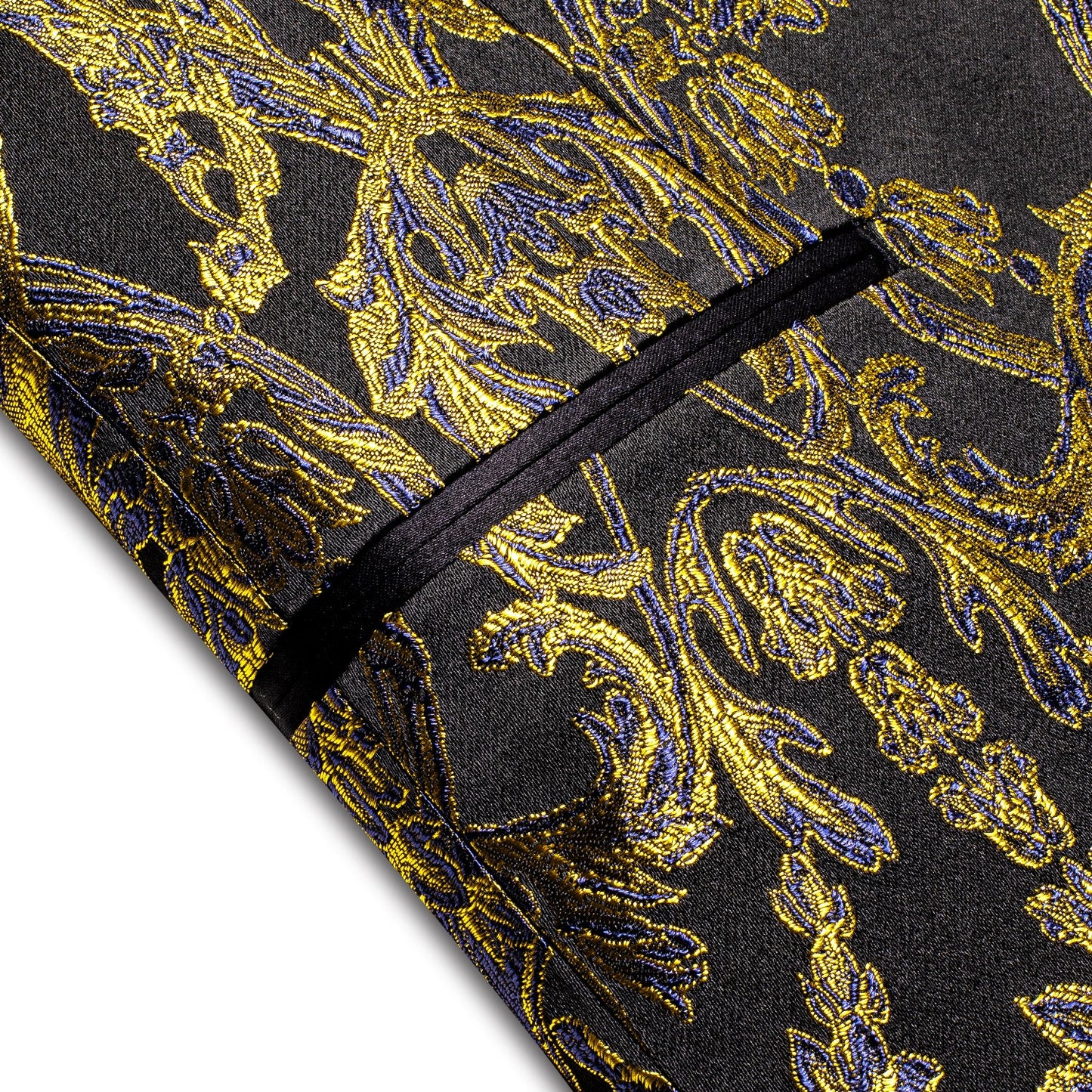 Black and Gold Embroidered Tuxedo Jacket tuxedo - Sophisticated Gentlemen