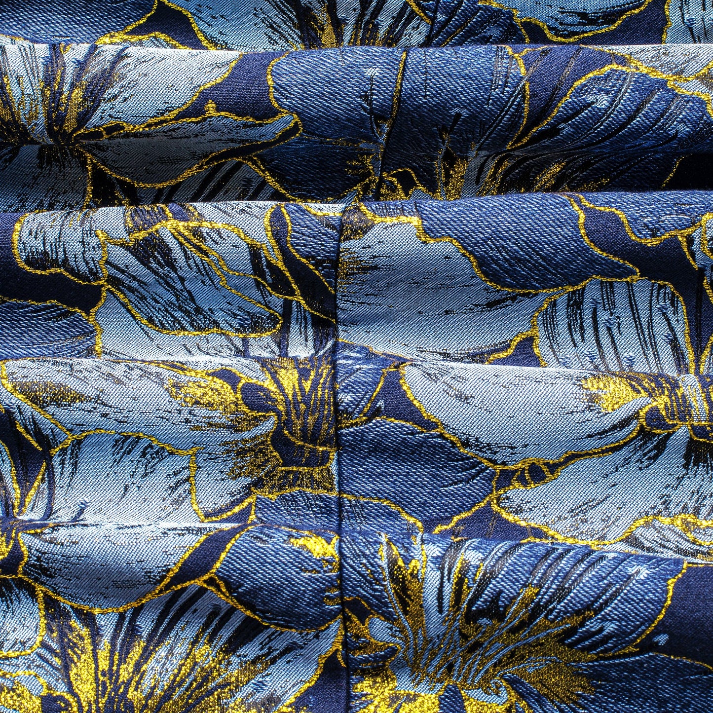 Blue and Yellow Embroidered Floral Tuxedo Jacket tuxedo - Sophisticated Gentlemen