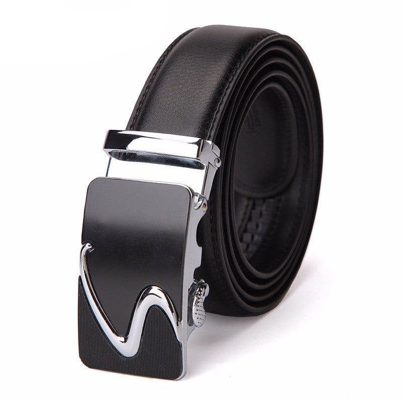 Modern S Buckle Leather Belt Belt - Sophisticated Gentlemen