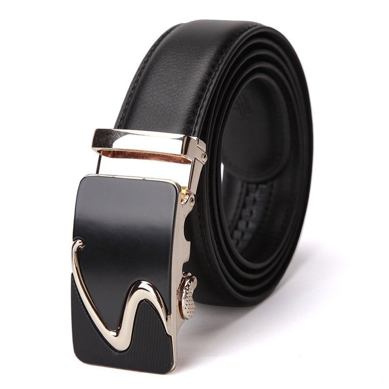 Modern S Buckle Leather Belt Belt - Sophisticated Gentlemen