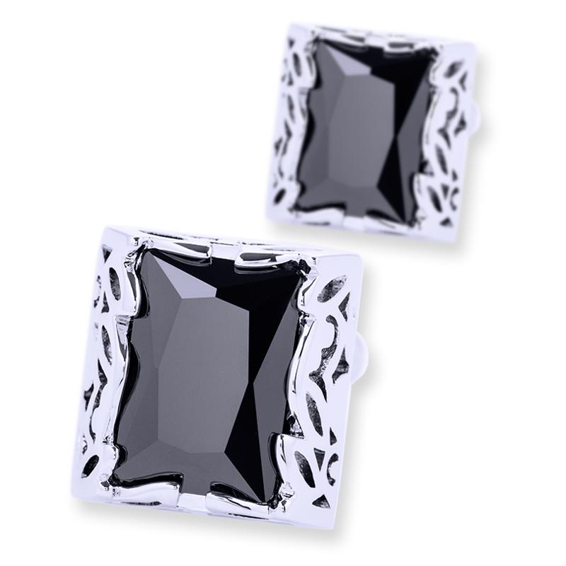 Crystal Cufflinks in Black cufflink - Sophisticated Gentlemen