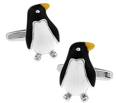 Enamel Penguin Cufflinks cufflink - Sophisticated Gentlemen