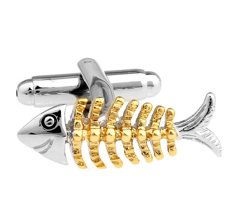 Fish Skeleton Cufflinks cufflink - Sophisticated Gentlemen