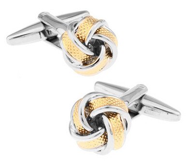 Two Tone Knot Cufflinks cufflink - Sophisticated Gentlemen