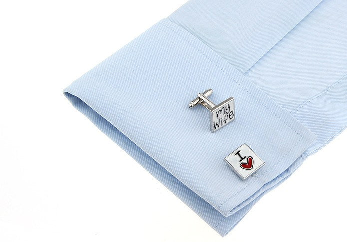 Wedding Series I Love My Wife Cufflinks cufflink - Sophisticated Gentlemen
