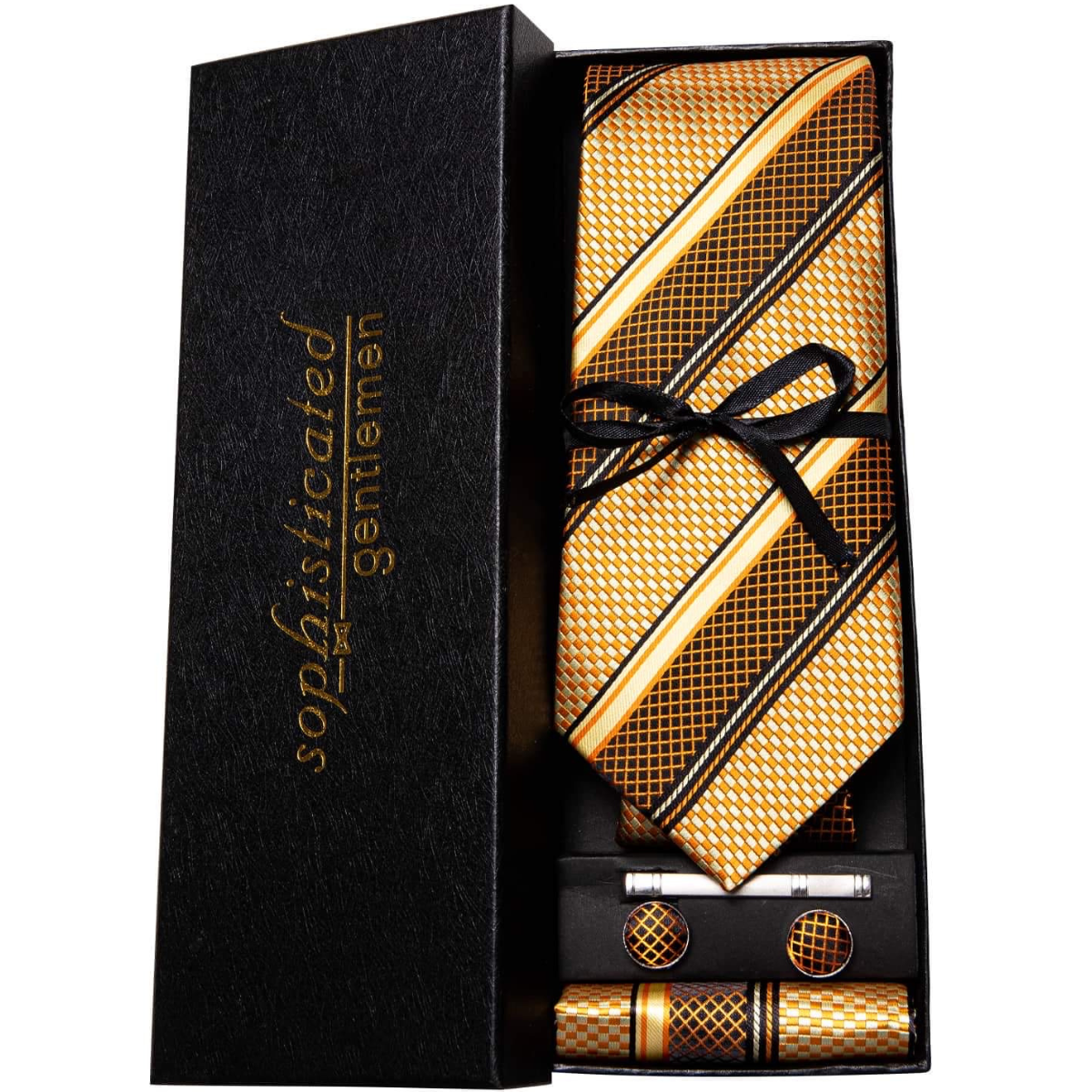 Lavender Plaid Tie, Pocket Square and Cufflinks tie sets Default Title - Sophisticated Gentlemen