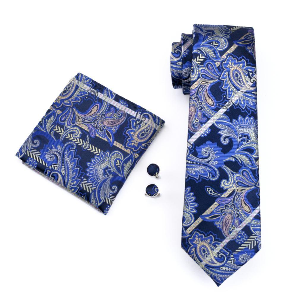 Ice Kingdom Tie, Pocket Square and Cufflinks tie sets - Sophisticated Gentlemen