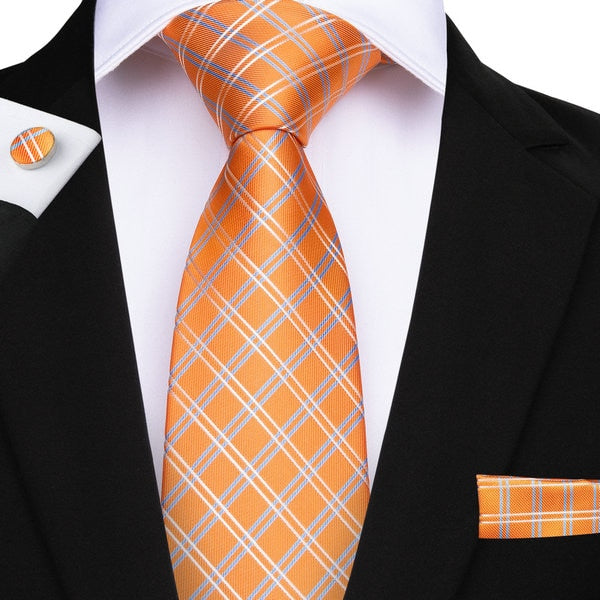 Surface Of Saturn Tie, Pocket Square and Cufflinks tie sets - Sophisticated Gentlemen