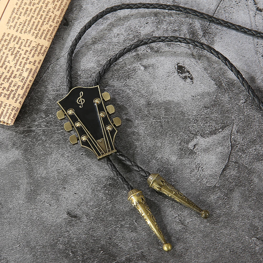 Fashion Guitar Bolo Tie with Musical Flair bolo tie    - Sophisticated Gentlemen