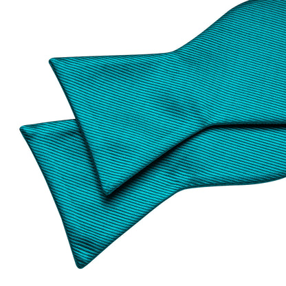 Blue Solid Bow Tie Set bow ties    - Sophisticated Gentlemen