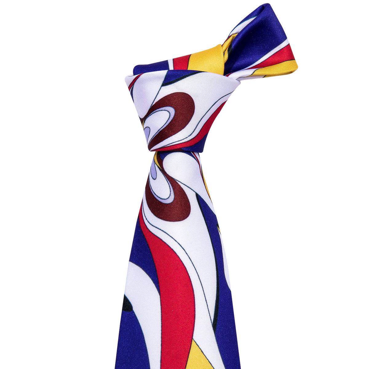 Red, Yellow and Blue Novelty Silk Tie, Pocket Square and Cufflinks Set tie sets - Sophisticated Gentlemen