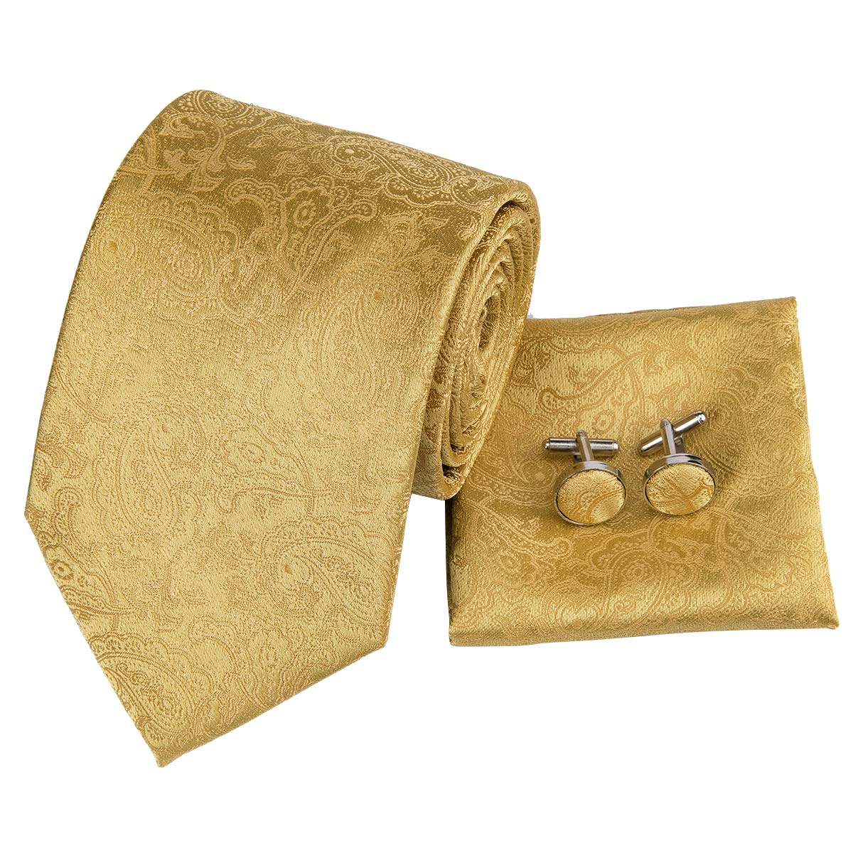 History Of Gold Tie, Pocket Square and Cufflinks tie sets - Sophisticated Gentlemen