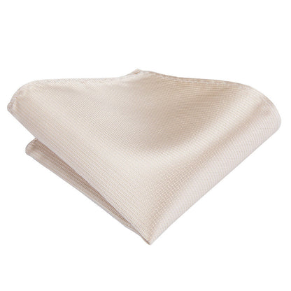 Champagne Solid XL Tie, Pocket Square and Cufflinks tie sets    - Sophisticated Gentlemen