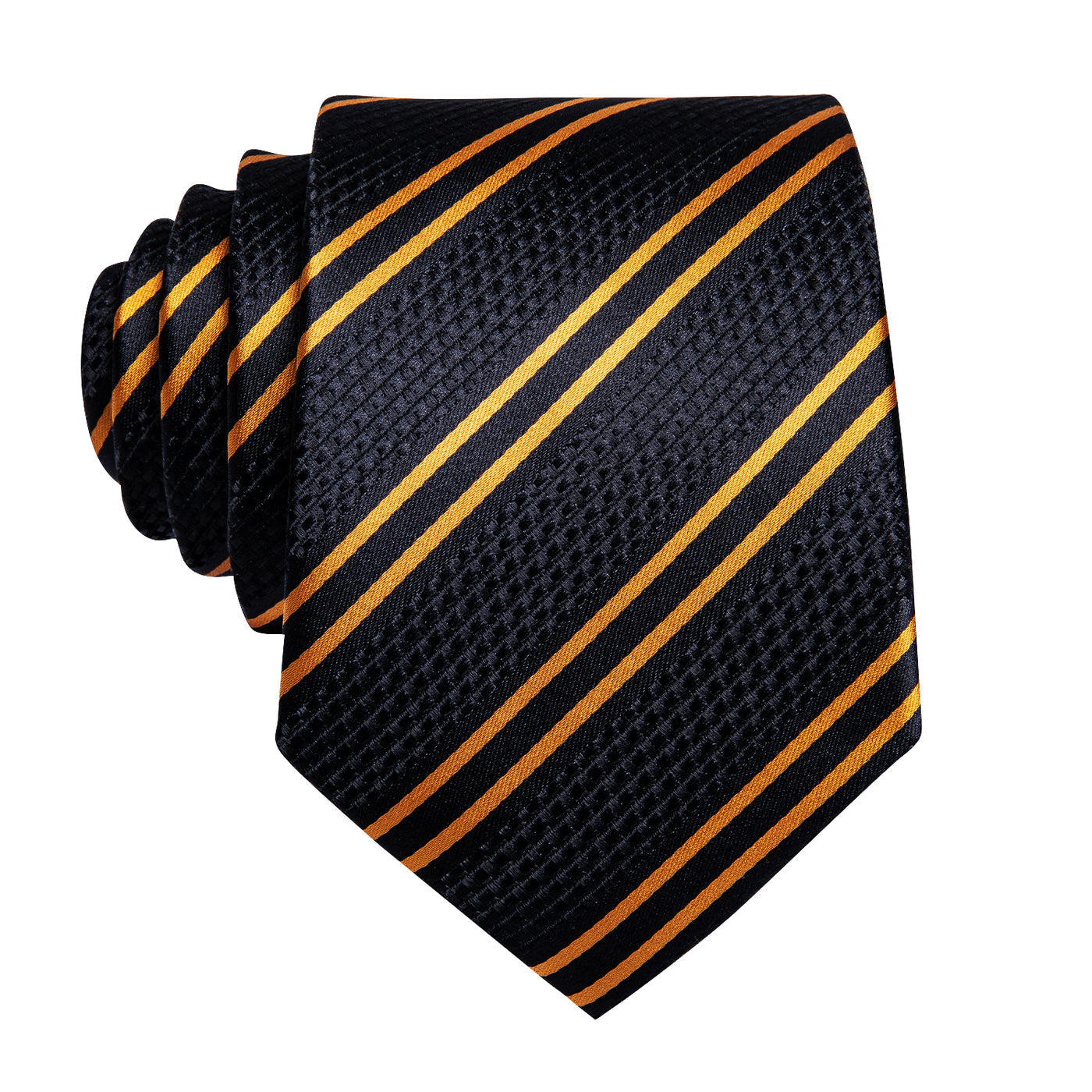 Luxury Black Double Stripe Necktie