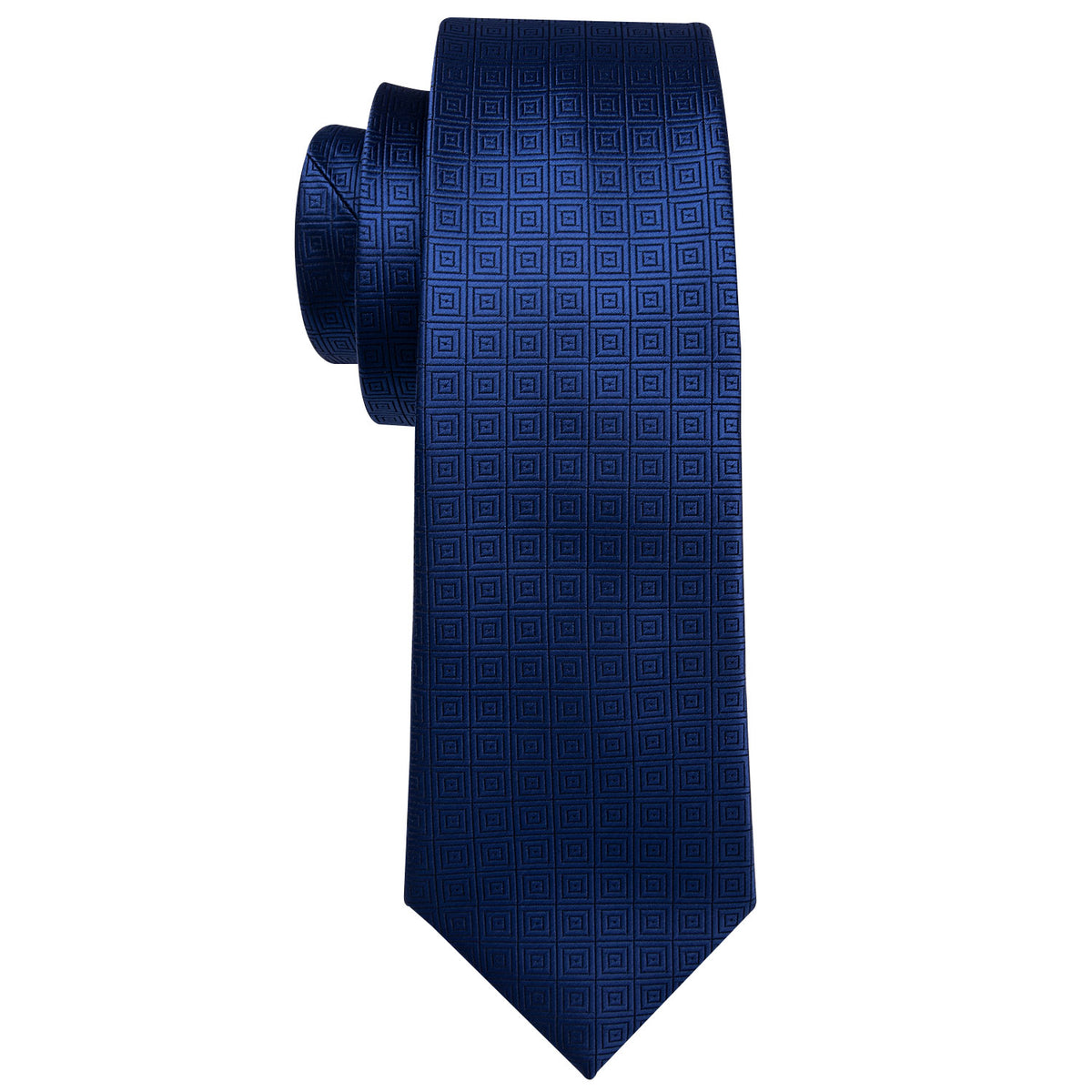 Dark Blue Novelty Silk Tie, Pocket Square and Cufflinks Set tie sets    - Sophisticated Gentlemen