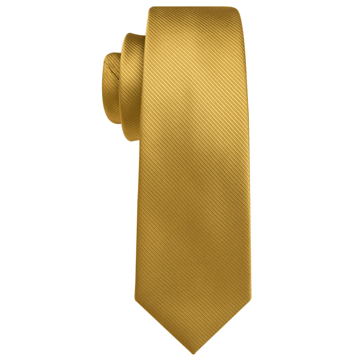 Gold Striped Silk Tie, Pocket Square and Cufflinks Set tie sets    - Sophisticated Gentlemen