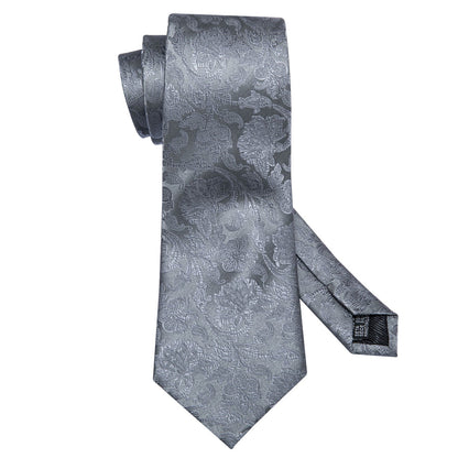 Silver Gray Premium XL Tie Set tie sets    - Sophisticated Gentlemen