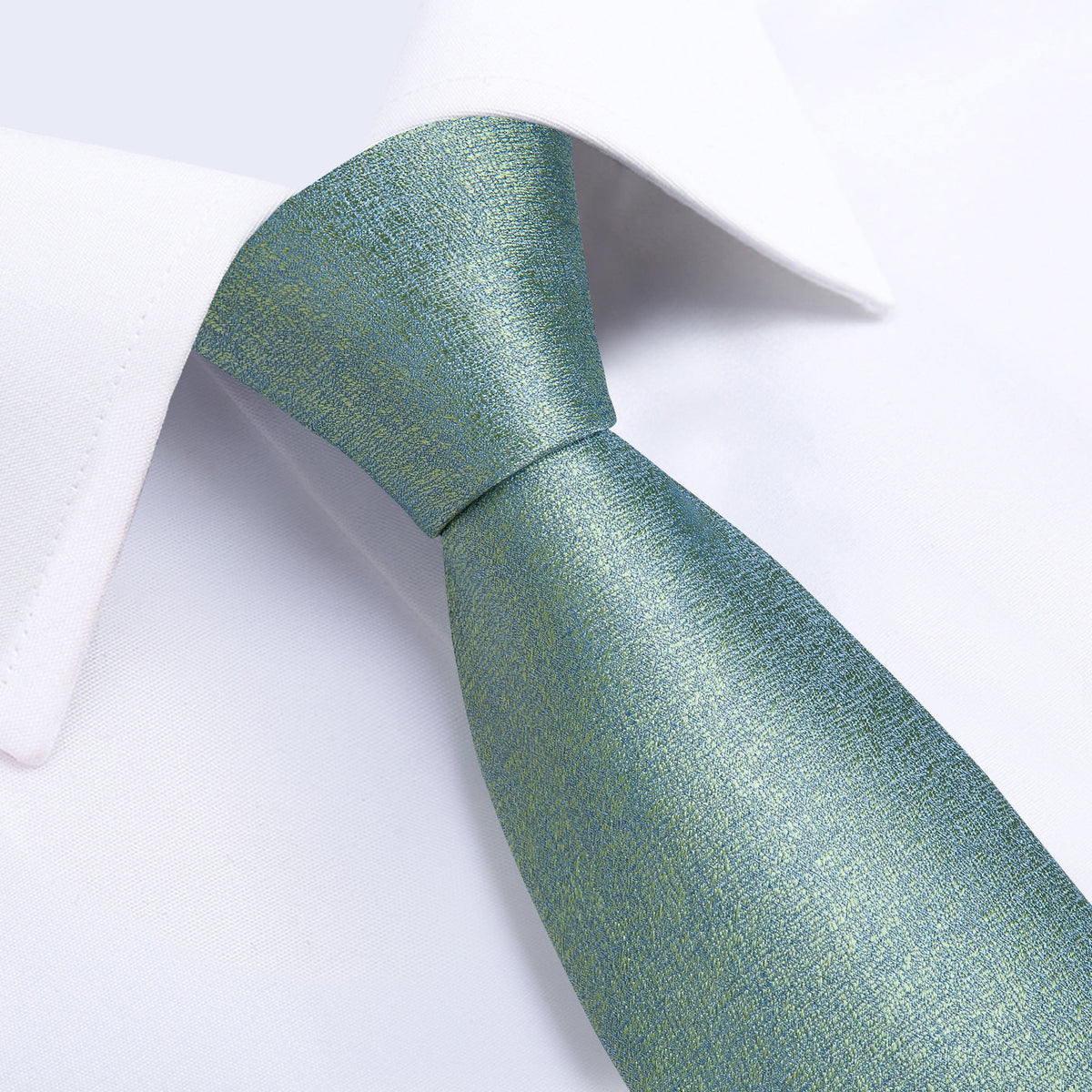 Light Green Silk Tie, Pocket Square and Cufflinks Set tie set - Sophisticated Gentlemen