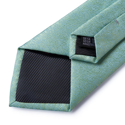 Light Green Silk Tie, Pocket Square and Cufflinks Set tie set - Sophisticated Gentlemen