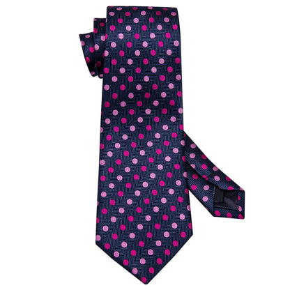 Pink Purple Polka Dot Tie, Pocket Square and Cufflinks Set tie sets    - Sophisticated Gentlemen