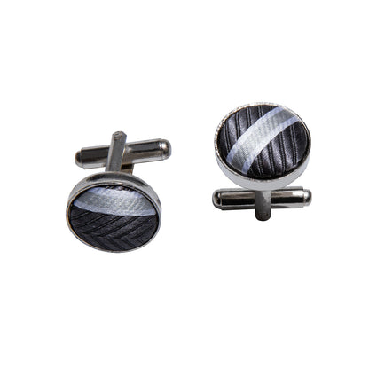Black White Stripe Bow Tie Set bow ties    - Sophisticated Gentlemen