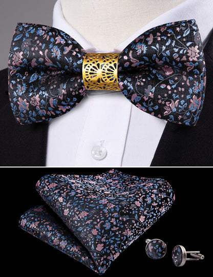 Luxury Floral Paisley Bow Tie Set bow ties    - Sophisticated Gentlemen