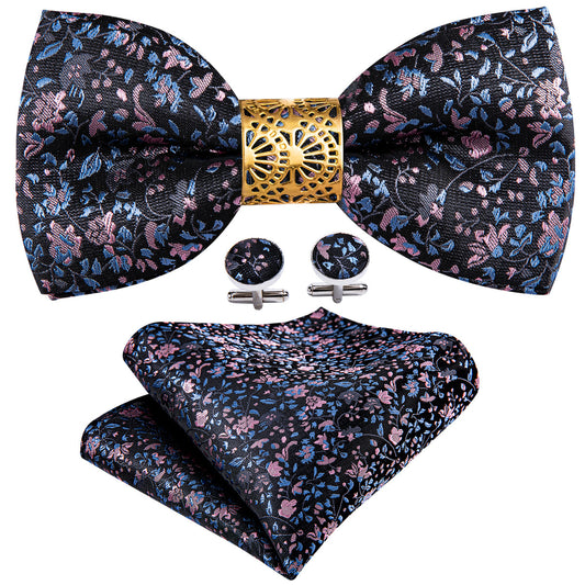 Luxury Floral Paisley Bow Tie Set bow ties    - Sophisticated Gentlemen